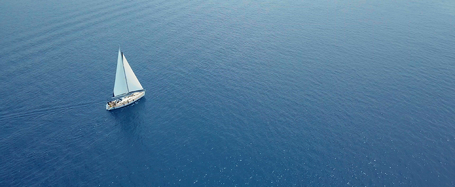 a boat in the ocean