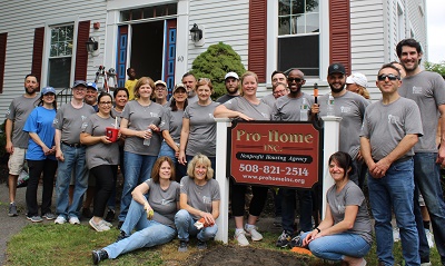 image of volunteers working at Pro Home in Taunton, MA