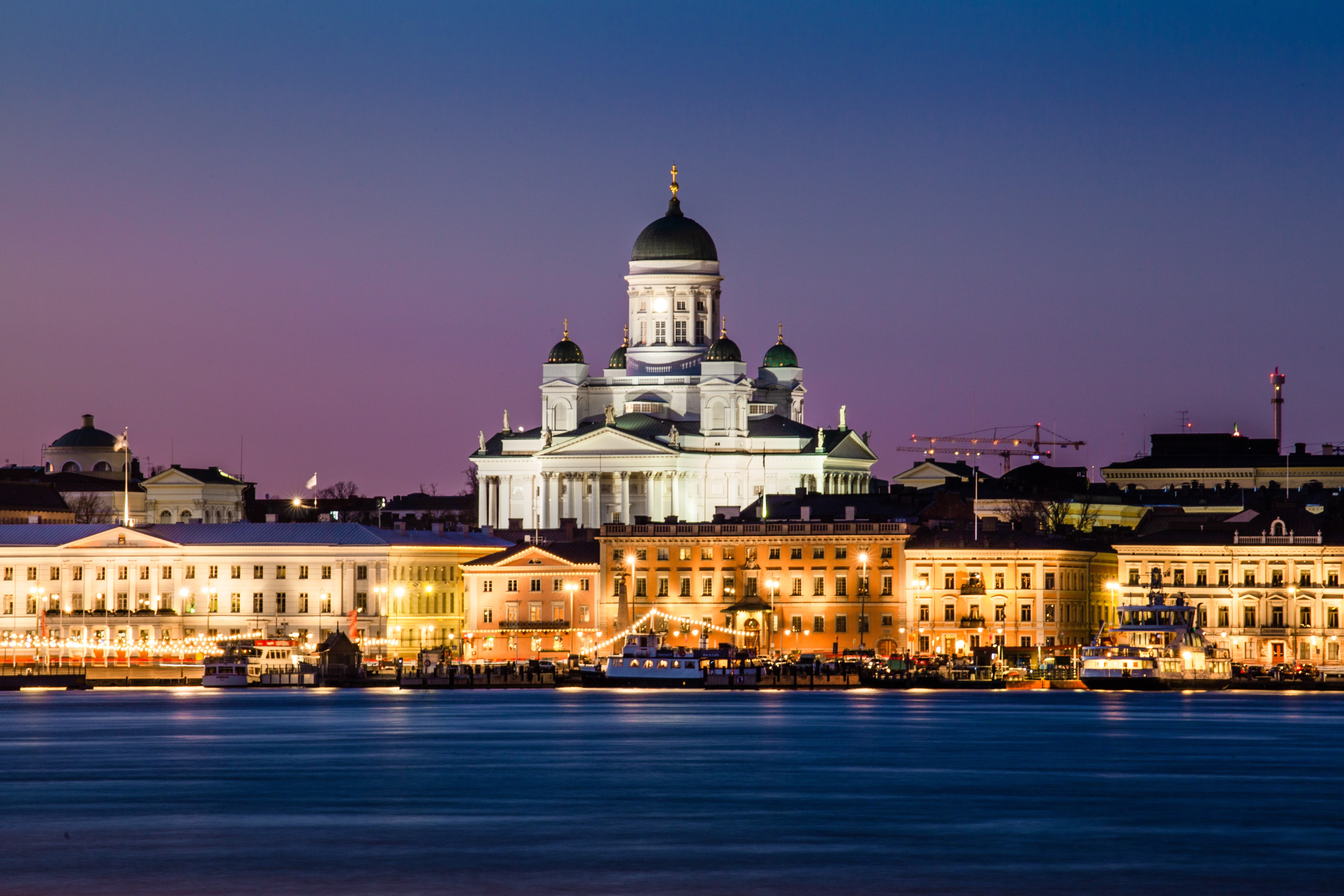 image of Helsinki at sunset