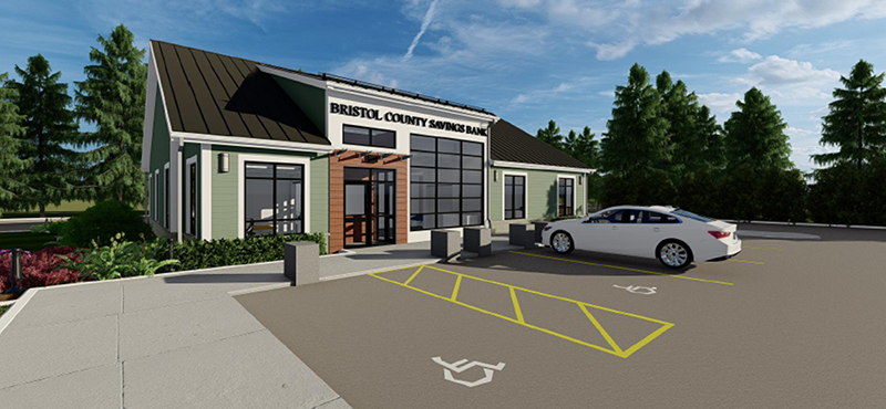 Architect rendering of new North Raynham branch