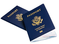 image of two navy blue US passports