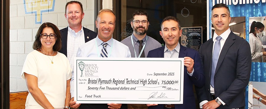 Bristol County Savings Bank Commits $75,000 Grant to Bristol-Plymouth Regional School District